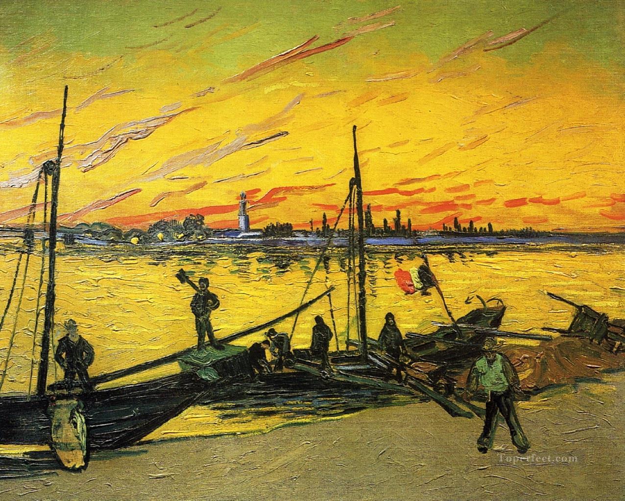Coal Barges Vincent van Gogh Oil Paintings